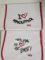 2x Baby Latz Lätzchen bib /I love Mami und Papa is the best