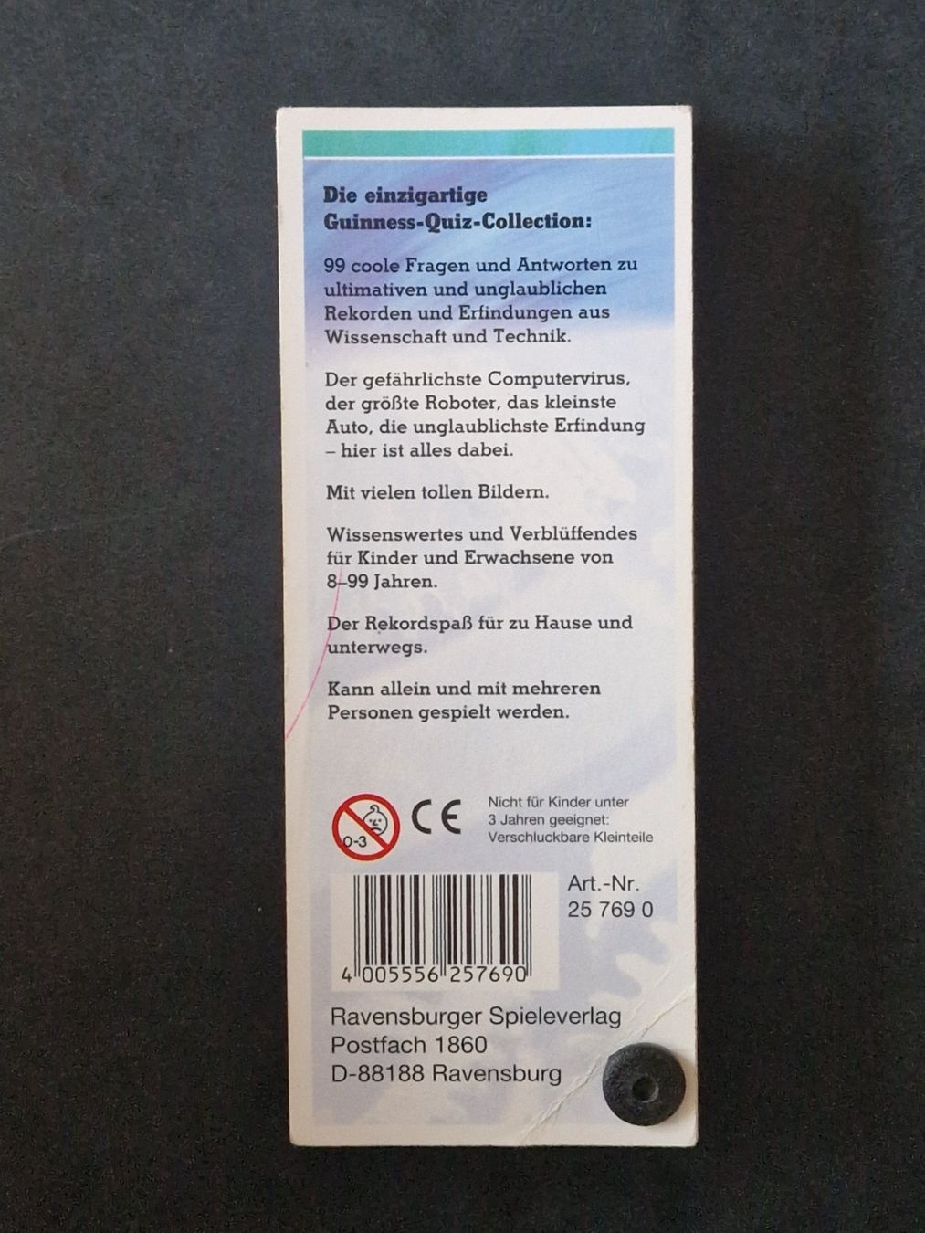 Ravensburger Giochi: Guinness Quiz Collection Wissenschaft Technik, Edition 2001 – Usato da Nänikon venduto da kriki 1