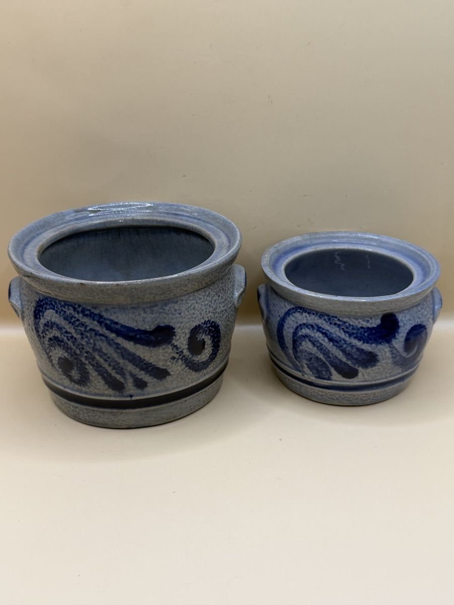 Coupes: pots grès bleu Allemagne MR Westerwald – D'occasion à Genève par sho_67qj