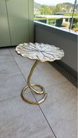 Beistelltisch Blatt Motiv Goldfarben gebraucht