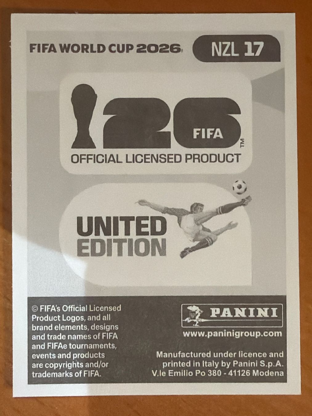 Panini Carte collezionabili: Panini NZL17 – Nuovo (secondo la descrizione) da Susten venduto da Rechnun 1