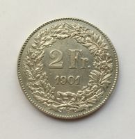 1901 2 Franken -unz Prachtsexemplar *RAR*