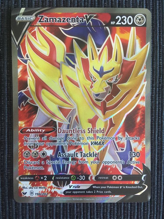 Pokemon Zamazenta V Fullart Shield & Sword EN Mint | Kaufen Auf Ricardo