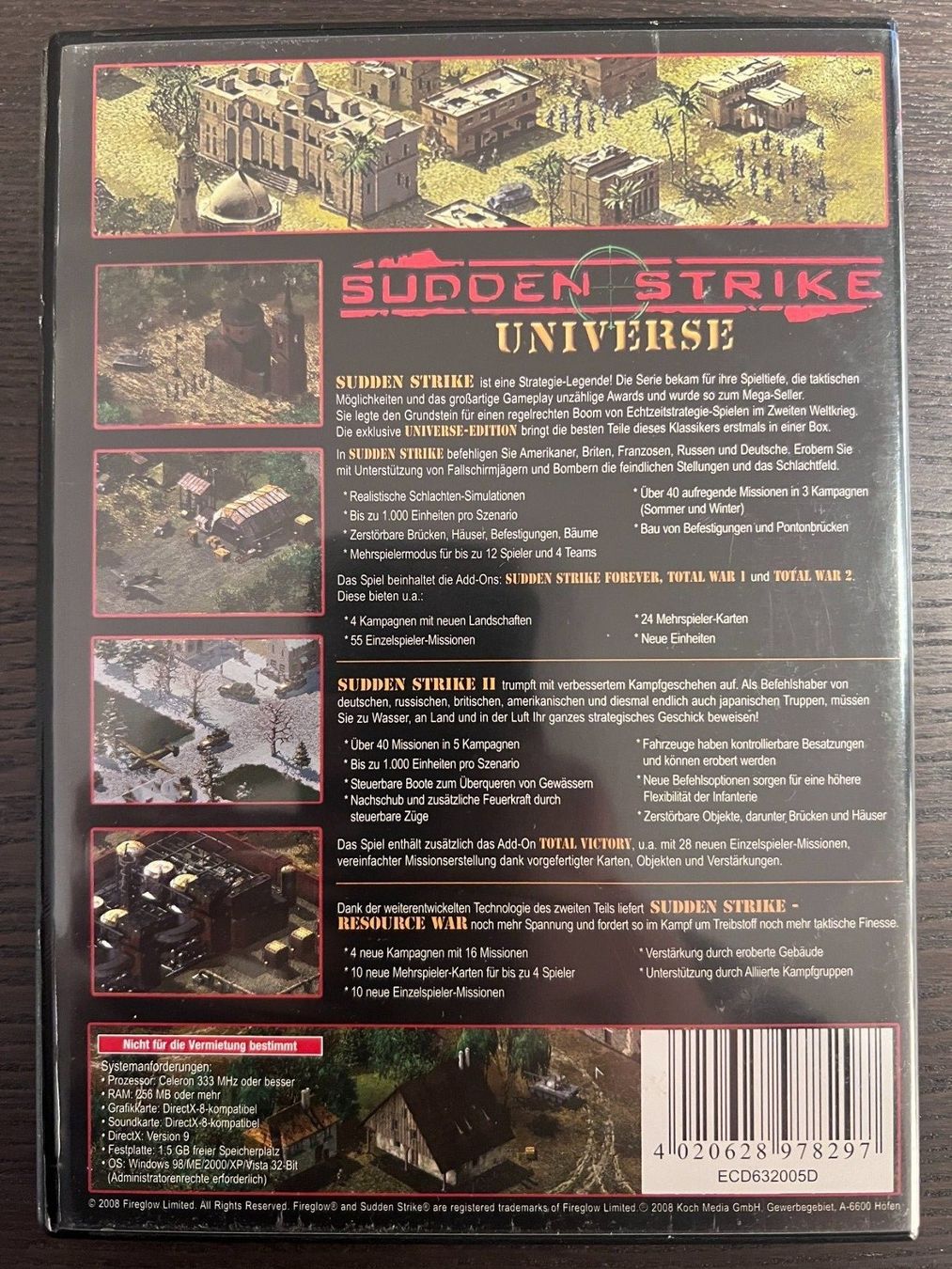 Microsoft Giochi: Sudden Strike - Universe – Usato da Zürich venduto da F84 1