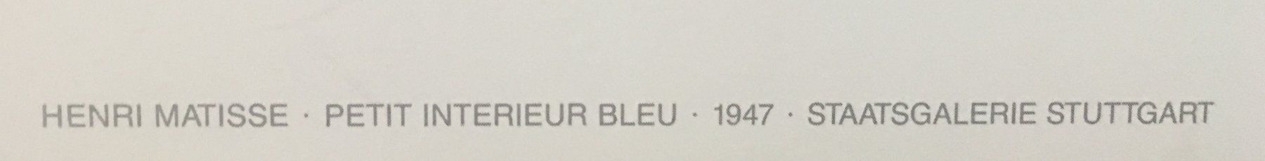 Grafica & Litografie: Henri Matisse     "Petit Interieur Bleu"     KUNSTDRUCK – Usato da Nennigkofen venduto da Schamane75 3