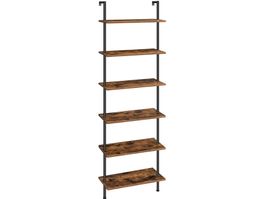 6-stöckiges Leiterregal, Metallrahmen Bücherregal Standregal