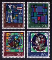 1970_B146-149_Glasgemälde zeitgenössischer Künstler_** !