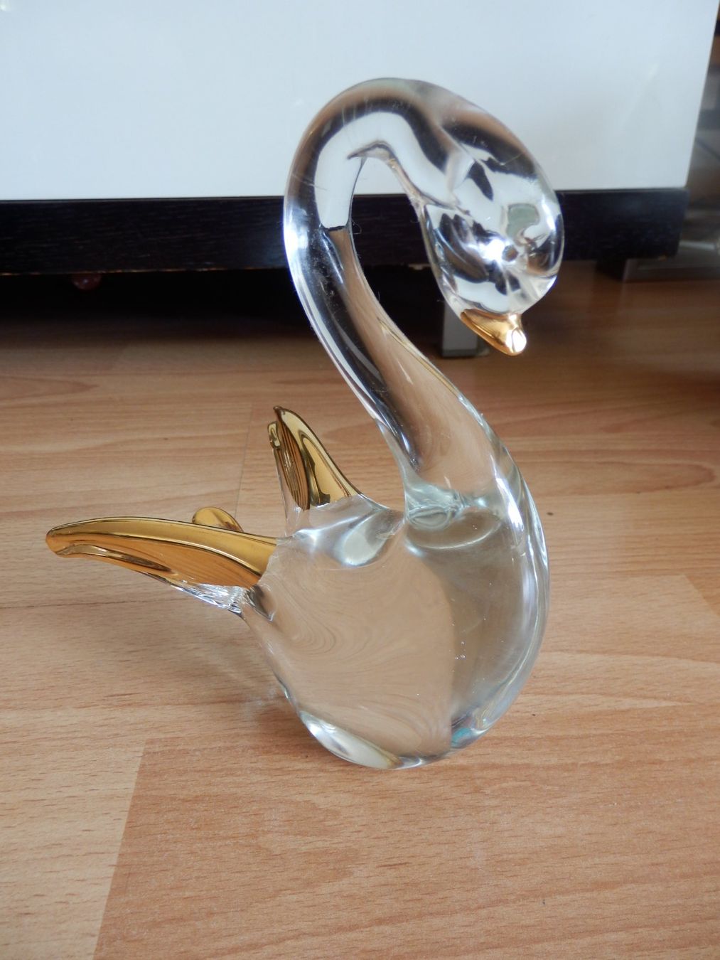 Statuette: Retro Designer Glasschwan mit Vergoldung... – Usato da Emmenbrücke venduto da Schubi1 1