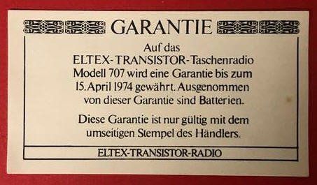 Radio: Radio vintage ELTEX – Nuovo (secondo la descrizione) da Ascona venduto da he9fabus 6