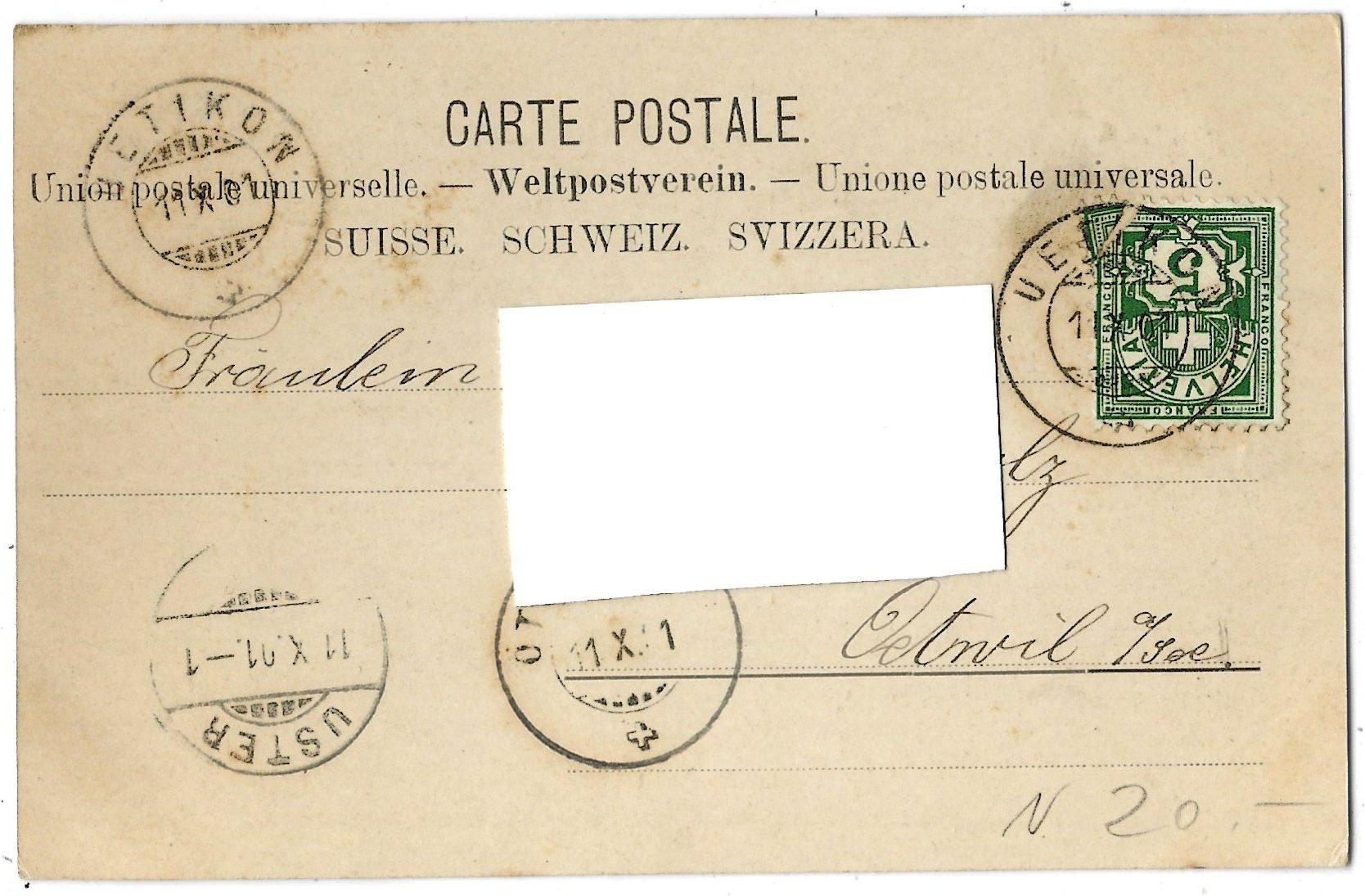 Cartes postales: Uetikon. – D'occasion à Bütschwil par Jackson1A 1