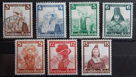 Deutsches Reich Kat. 588-594 */gest. 1935 speckig
