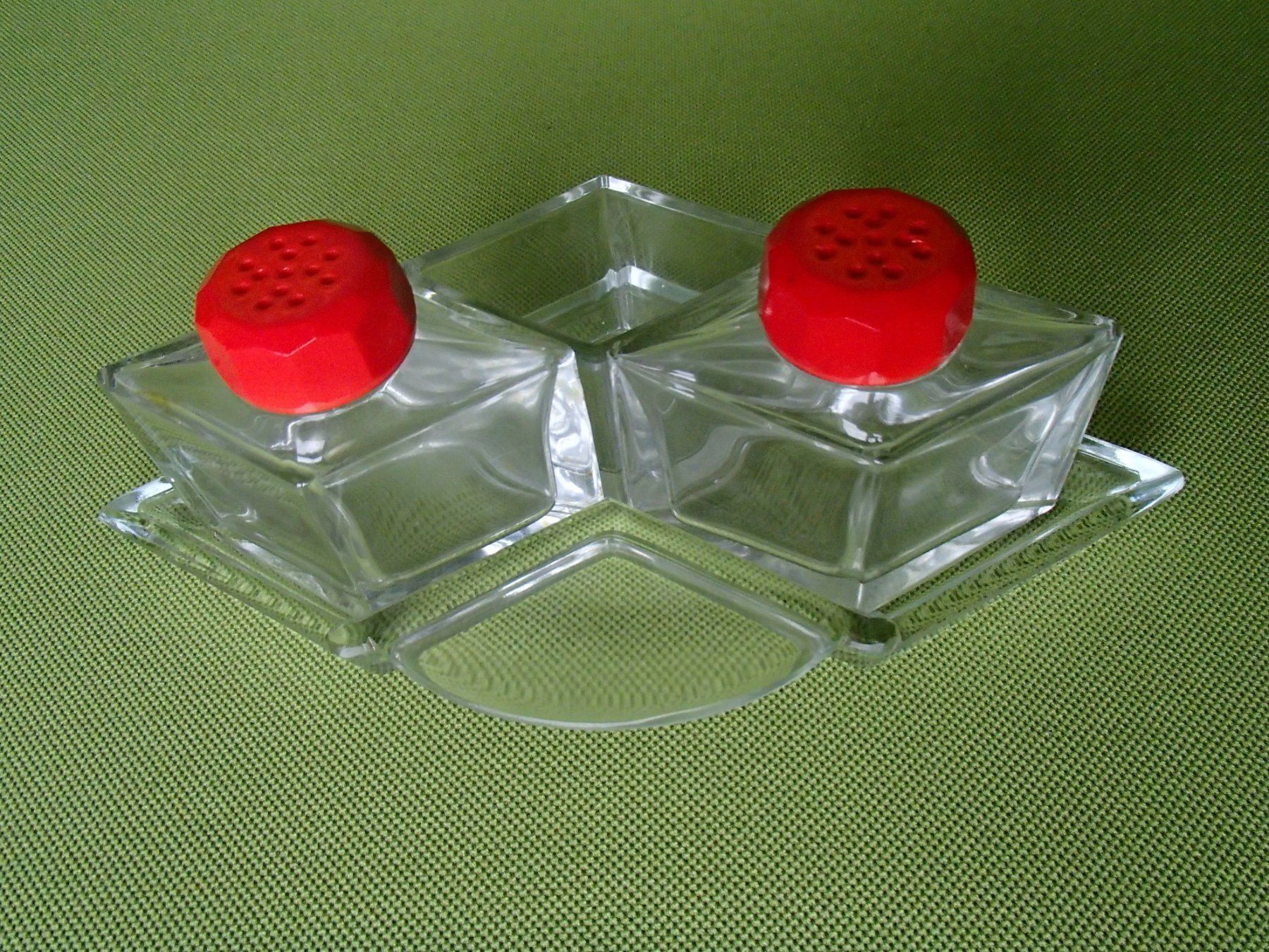 Gläser: 4 teil. Art Deco Menage mit rotem Deckel – Gebraucht aus Schöfflisdorf von pullux 9