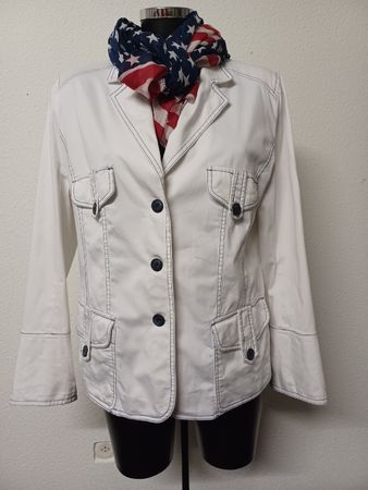 Sportliche Jacke + Schal Gr. 44