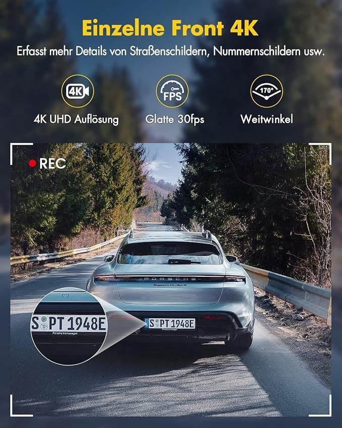 AZDOME Dashcam Auto Anteriore Posteriore 4K + 2,5K con WiFi AZDOME Dashcam Auto Anteriore Posteriore 4K + 2,5K con WiFi