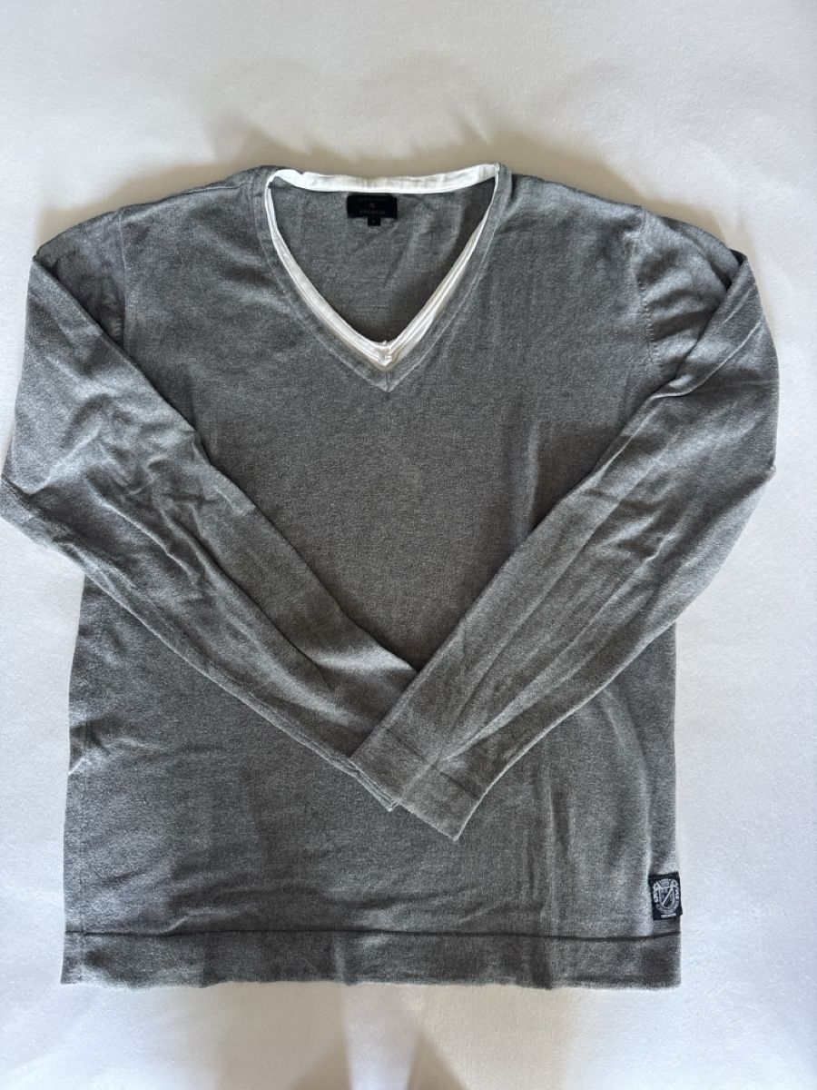 Jack & Jones Maglioni & Felpe: Jack & Jones Pullover V-Ausschnitt Grau Baumwolle – Usato da Cham venduto da matap1