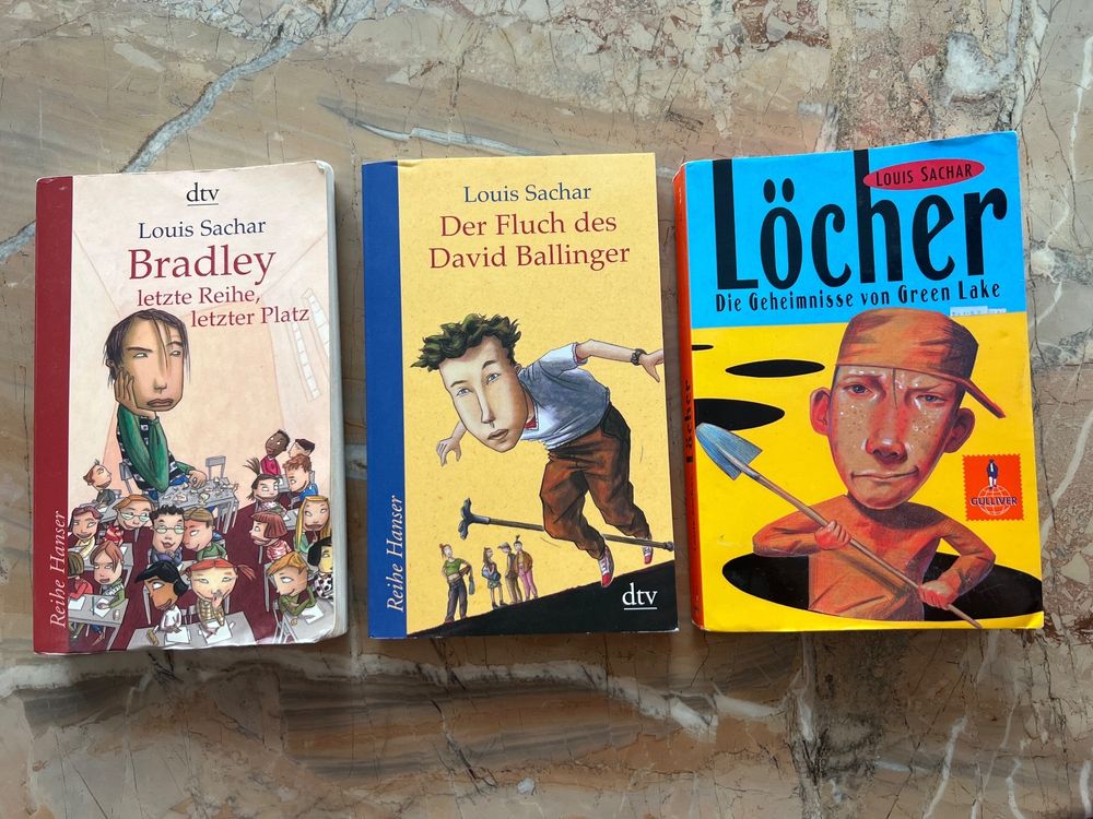 3 Bücher Louis Sachar: Löcher / Bradley / David Ballinger | Kaufen auf