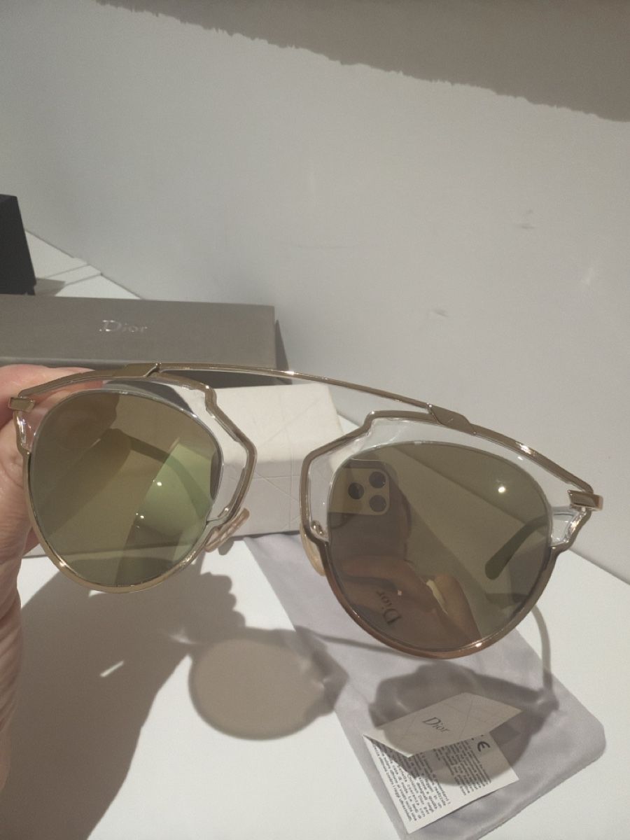 Dior Occhiali & Lenti: Dior Sunglasses Gold Frame Mirrored Lenses – Usato da Zürich venduto da maricampos 1