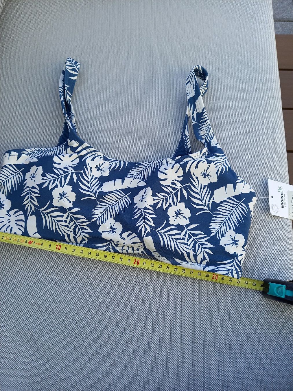 Migros Costumi da bagno & Bikini: Bikini Set Migros Essentials blau Muster Grösse M neu – Nuovo e nell'imballaggio originale da Ruschein venduto da dom_nbr2