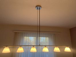 Gut erhaltene Lampe mit 6 Strahler dimmbar!