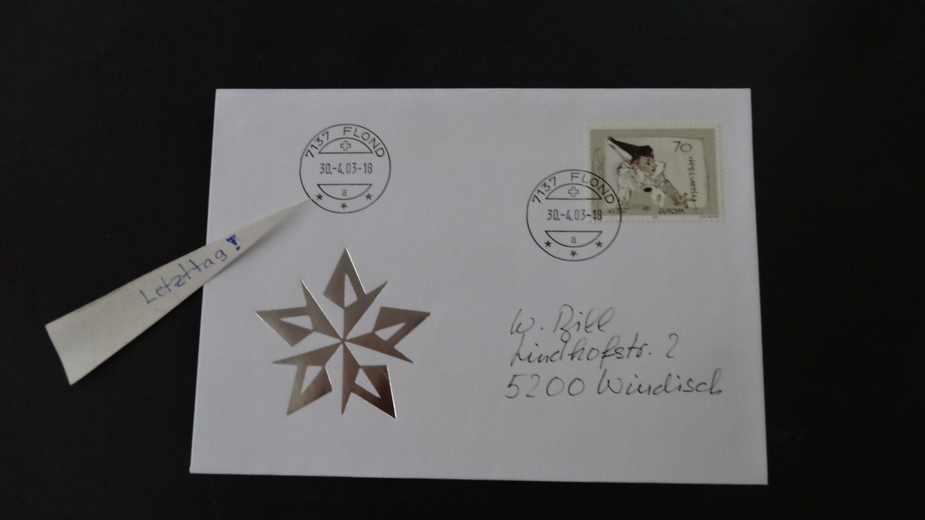 Tutti i francobolli: FLOND/GR Letzttag selten !!  30.4.03    7 – Usato da Anwil venduto da C-DAIHA