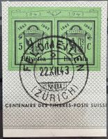 1943 Genfer Block Ausschnitte top ⦿ Feldmeilen SBK 50.-