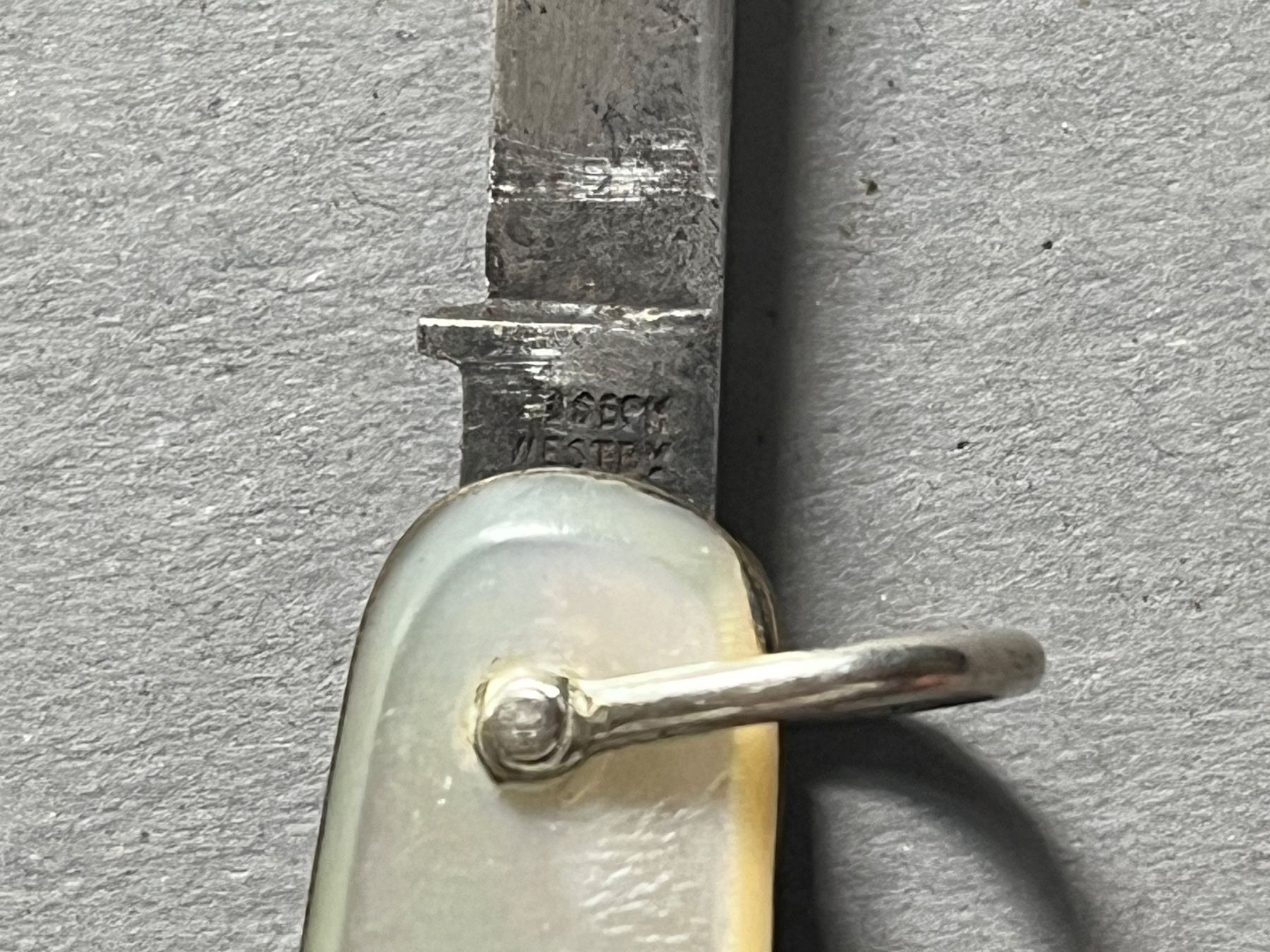 Taschenmesser: Antikes Perlmutt-Sackmesser 71 mm – Gebraucht aus Zürich von FV.vintage 2
