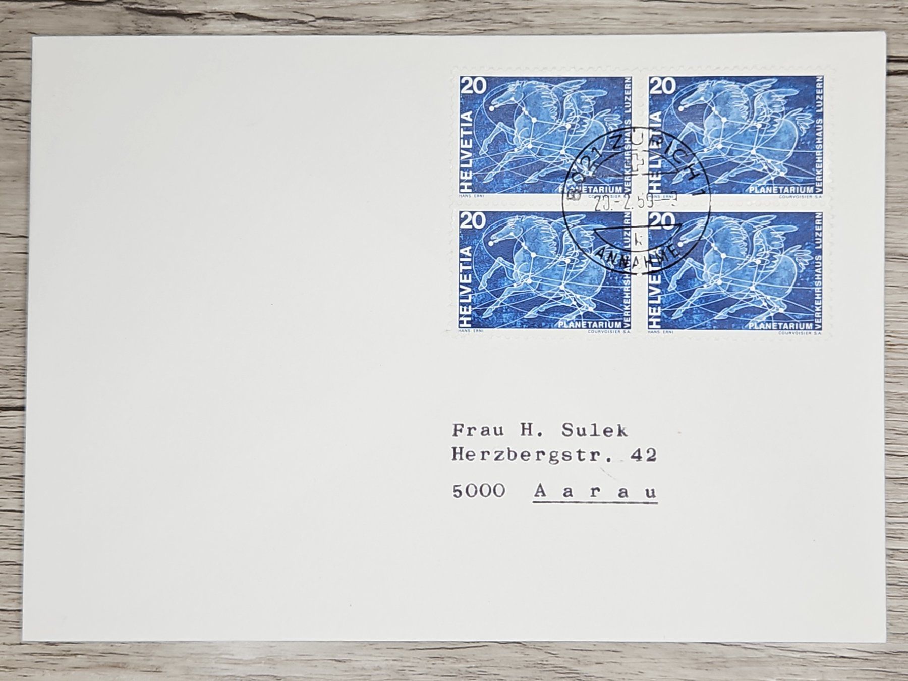 Tutti i francobolli: CL02 Enveloppe + Timbre Suisse 1969 – Usato da Cousset venduto da Patrick_Collections