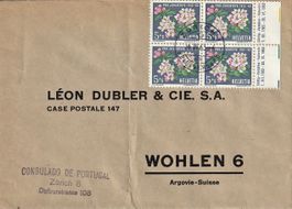 1962 Pro Juventute J193 4er-Block auf Brief