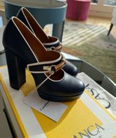 Iconic Casablanca pump 37 navy blue escarpins