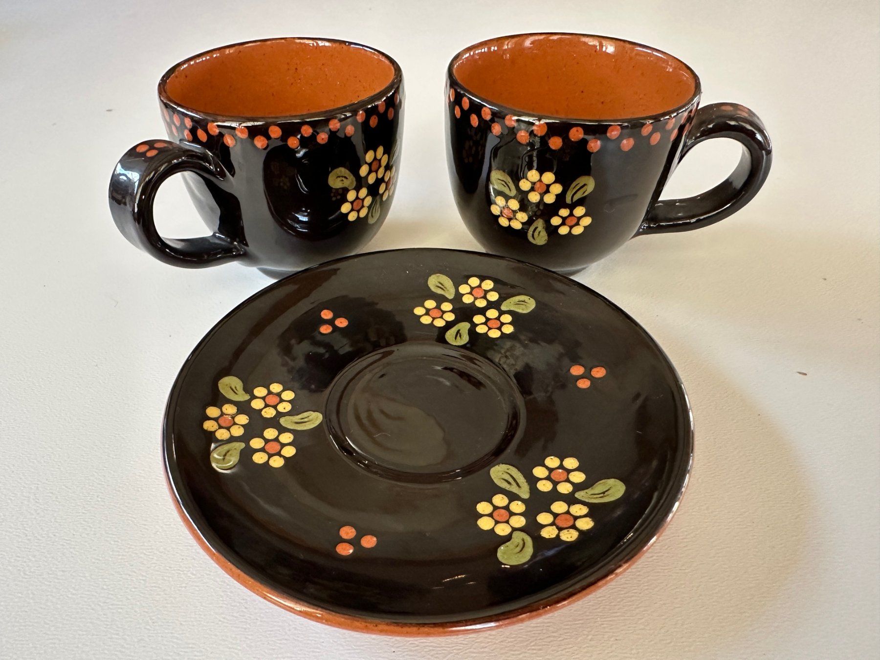 Set di piatti: Handbemaltes Espresso-Set, Simmental, Keramik, Bauernmalerei – Nuovo (secondo la descrizione) da Zweisimmen venduto da Healey64 2