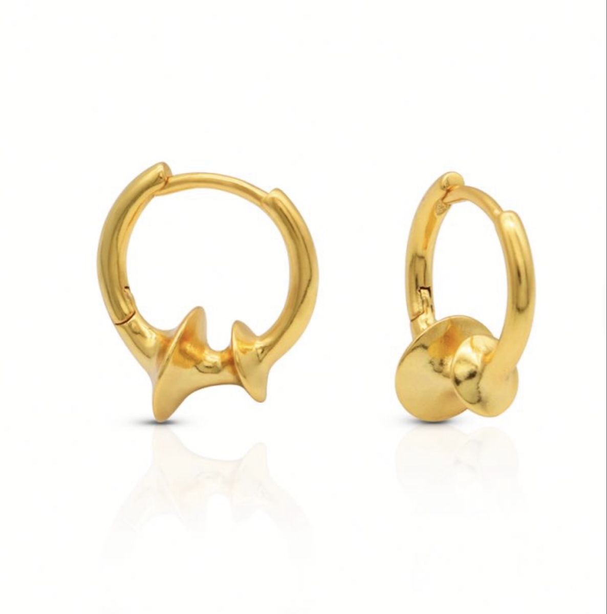 Orecchini pendenti & Orecchini a lobo: Hoops Earrings. Gold plated .925 silver – Nuovo (secondo la descrizione) da Dübendorf venduto da S1973E 1