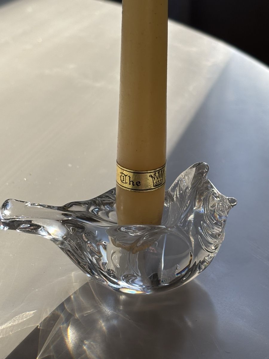 Rosenthal Kerzenständer: Glasspatz Kerzenhalter, Rosenthal – Gebraucht aus Bern von Himmelsherold 1
