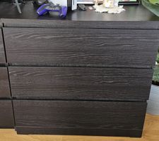 Ikea Malm Kommode schwarzbraun mit drei Schubladen