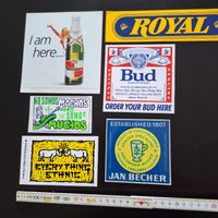 Sticker-Sammlung: Raritäten Tongan Beer, Jan Becher....