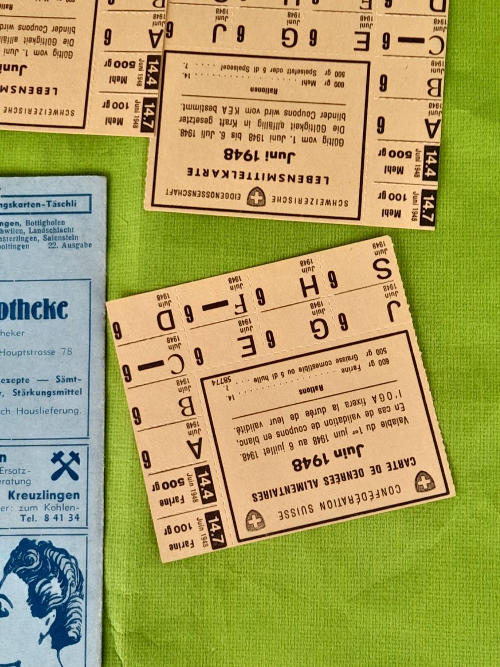 Altre raccolte & rarità: 6 x Lebensmittelkarten 1948 – Usato da Aeschi b.Spiez venduto da 52_wochen 7