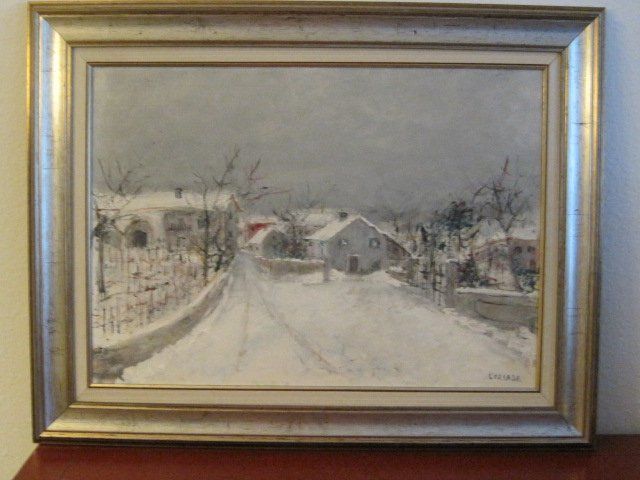 Gemälde: Winter in Muttenz – Gebraucht aus Basel von cronat