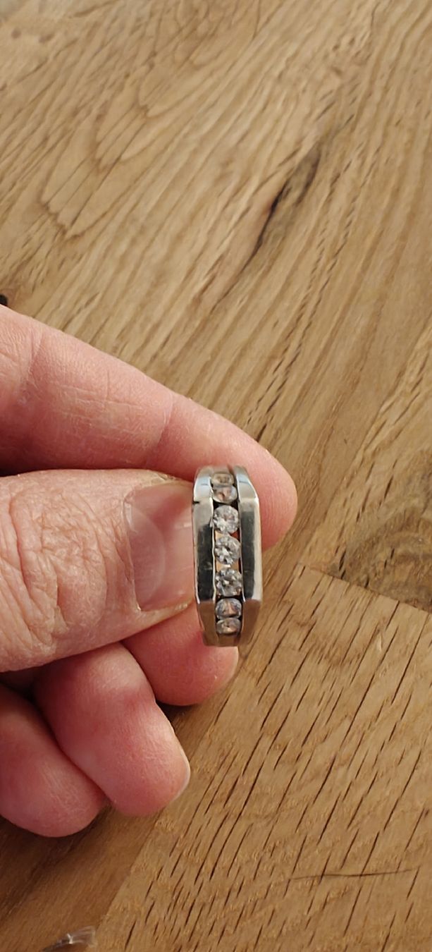 Anelli: Herren Ring 925 Silber mit 7 White Saphire – Usato da Affoltern am Albis venduto da chassa2 3