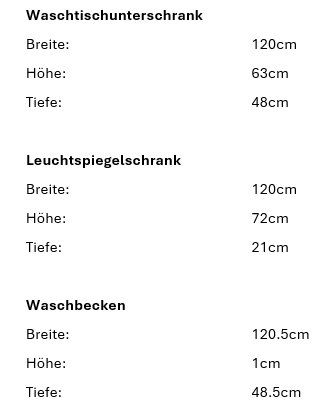 Mobili per bagno: 067 Badmöbelkombination, grau/schwarz, 120cm – Nuovo (secondo la descrizione) da Derendingen venduto da Meisterstuecke 9