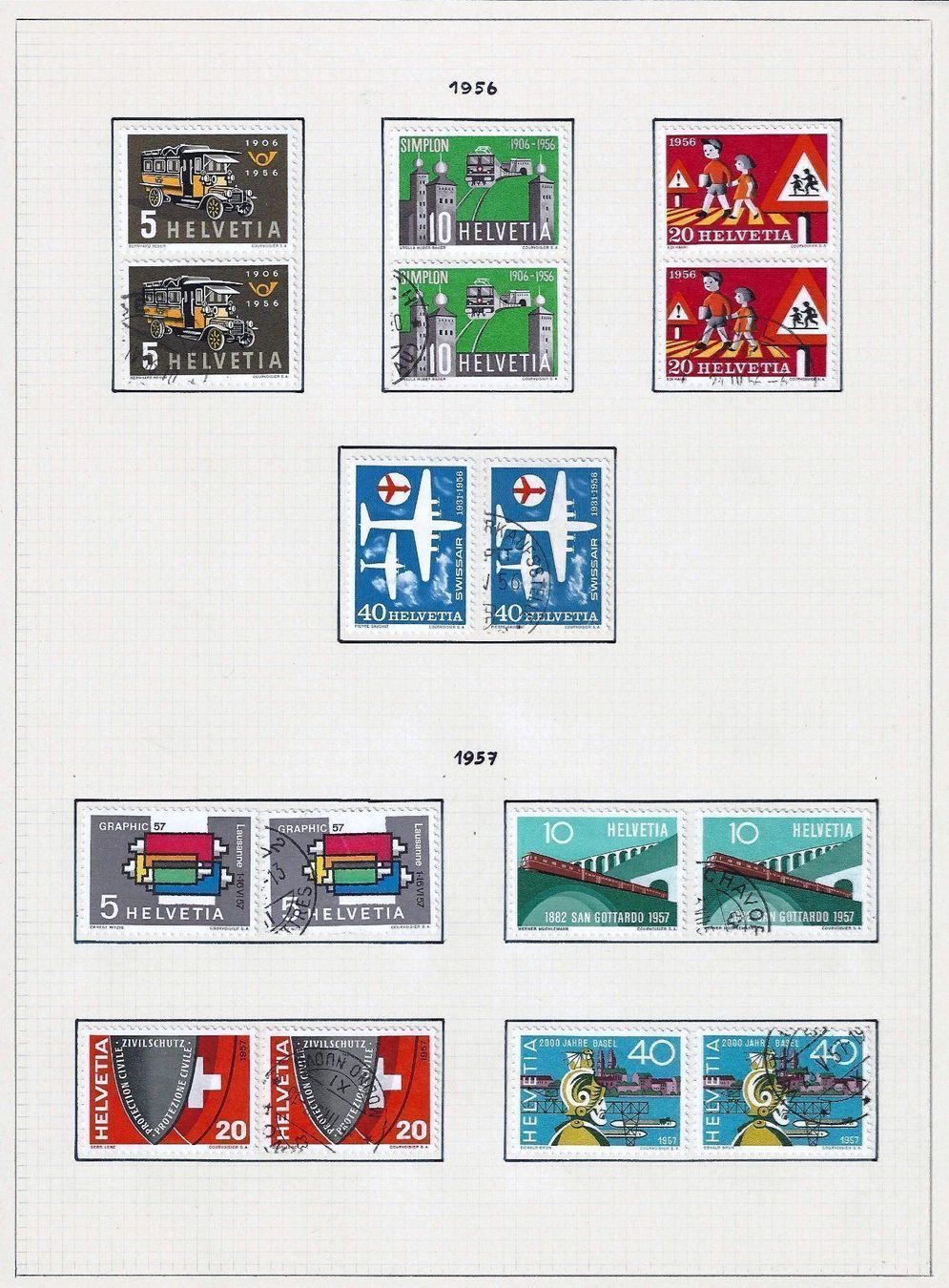 Tutti i francobolli: 1956-57 Werbemarken Schweiz – Usato da Baar venduto da W47