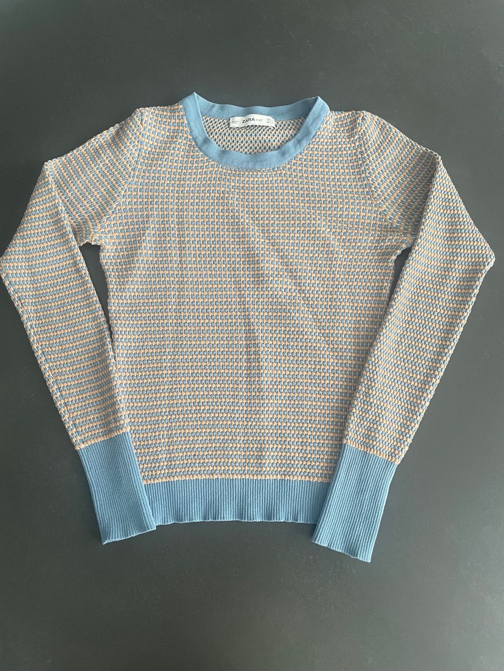 Zara Maglioni & Felpe: Zara Strickpullover, Gr. M, beige-blau, sehr elastisch – Usato da Wohlen AG venduto da kissne4