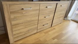 Light Wood Sideboard - Modern Style, Excellent Storage!