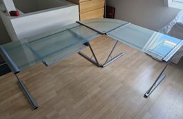 Schreibtisch aus Glas
