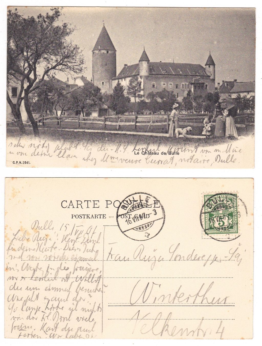 Cartoline postali: Bulle, le Château – Usato da La Tour-de-Peilz venduto da amjust