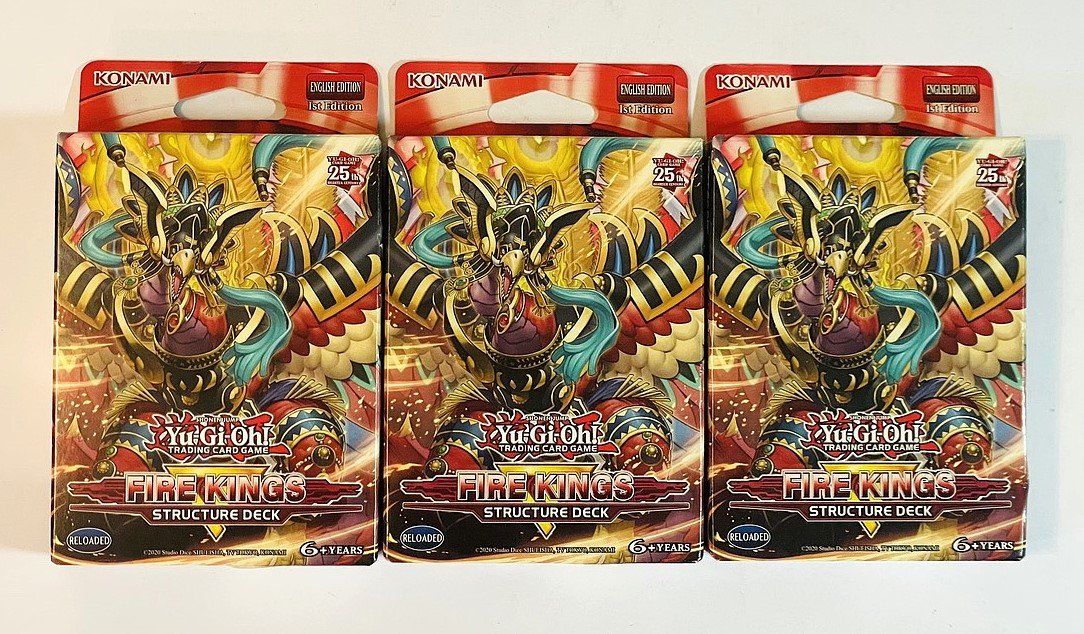 Yugioh Carte collezionabili: Yu-Gi-Oh Structure Deck Fire Kings 3er Set OVP – Nuovo e nell'imballaggio originale da Duggingen venduto da nad_6yzh