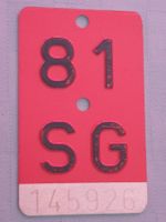 Velonummer SG 81