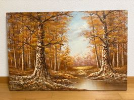 91cmbreitx61cmhoch/Aronson/ Ölgemälde Herbstwaldwunderhübsch