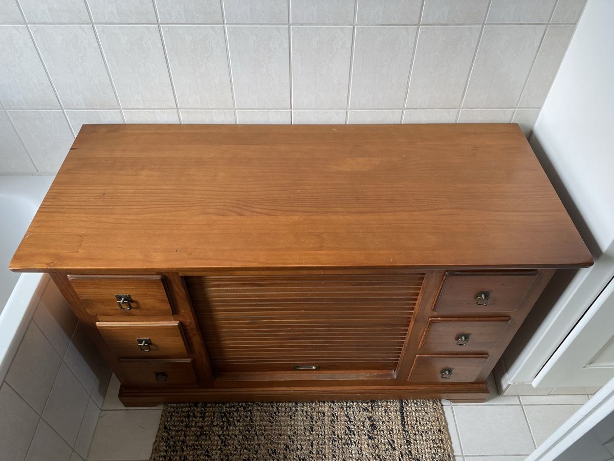 Cassettiere: Kommode Holz mit Rollladen und Schubladen – Usato da Biel/Bienne venduto da Al_Samba 1