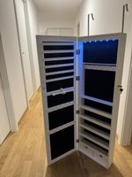 Schmuckschrank mit Spiegel weiss