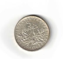 Frankreich 5 Francs 1963 Silber