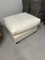 Polsterhocker weiss quadratisch guter Zustand gebraucht